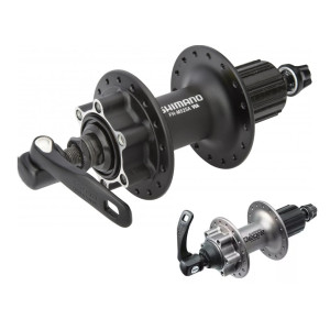 *NABLA ZADNJA SHIMANO DEORE FH-M525A, 32H, 8/9 BRZINA, OLD 135MM, AXLE 146MM, QR 168MM BLACK, FOR ROTOR 6-BOLT, BLACK, IND.PACK