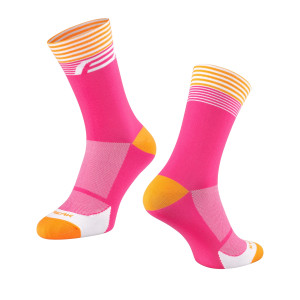 Čarape FORCE STREAK, roze-narandžaste L-XL/42-46									