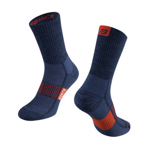 Čarape FORCE NORTH, plavo-narandžasta L-XL / 42-47