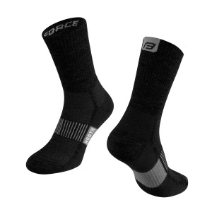 Čarape FORCE NORTH, crno-siva L-XL / 42-47