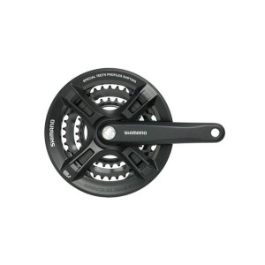 POGON SHIMANO ALTUS FC-M311-L 48X38X28T 7/8 BRZINA 175MM SQUARE CRNI SA ZAŠTITOM OD LANCA